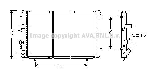 AVA QUALITY COOLING Радиатор, охлаждение двигателя RT2274